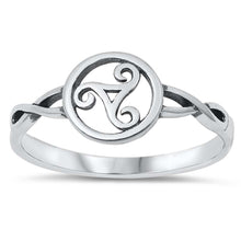 Load image into Gallery viewer, Sterling Silver Oxidized Celtic Triskele Ring