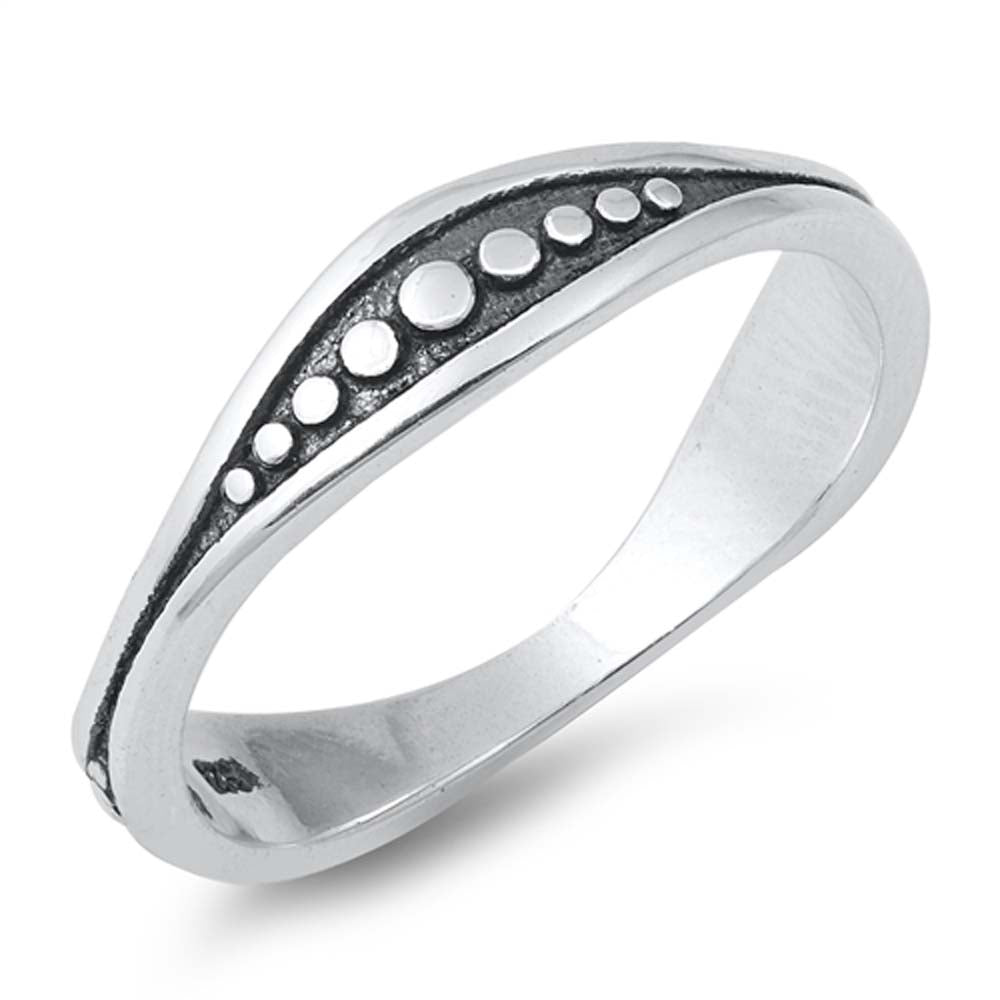 Sterling Silver Oxidized Plain Ring