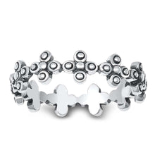 Load image into Gallery viewer, Sterling Silver Oxidized Flower Ring