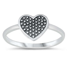 Load image into Gallery viewer, Sterling Silver Oxidized Heart Ring