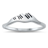 Sterling Silver Oxidized Mountains Ring