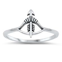 Load image into Gallery viewer, Sterling Silver Oxidized Bow And Arrow Ring