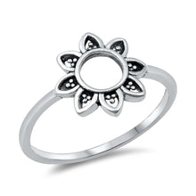 Load image into Gallery viewer, Sterling Silver Oxidized Flower Ring