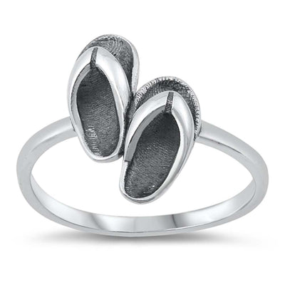 Sterling Silver Oxidized Sandals Ring