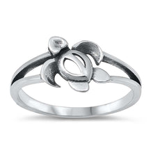 Load image into Gallery viewer, Sterling Silver Oxidized Turtle Ring