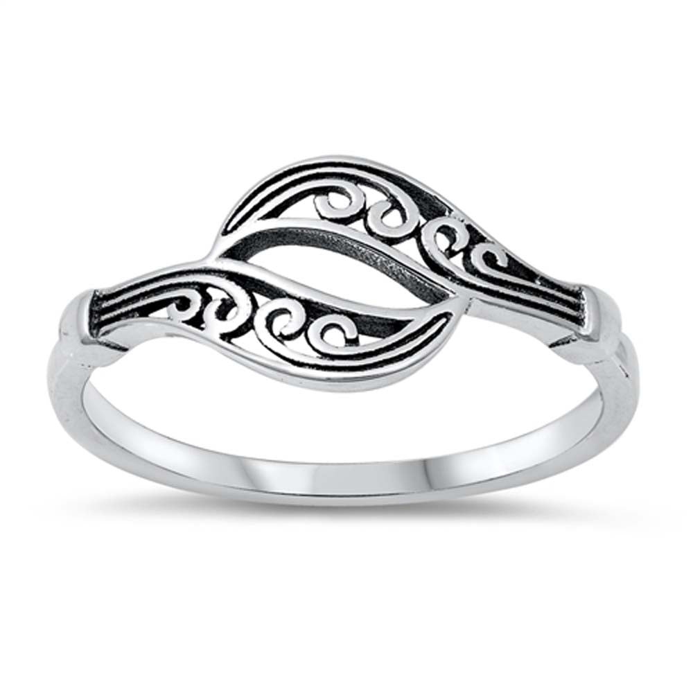 Sterling Silver Oxidized Plain Ring