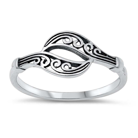 Sterling Silver Oxidized Plain Ring