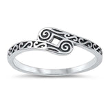 Sterling Silver Oxidized Plain Ring