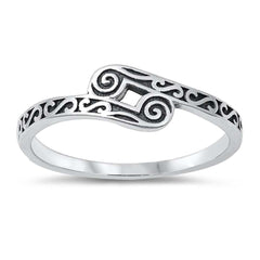 Sterling Silver Oxidized Plain Ring
