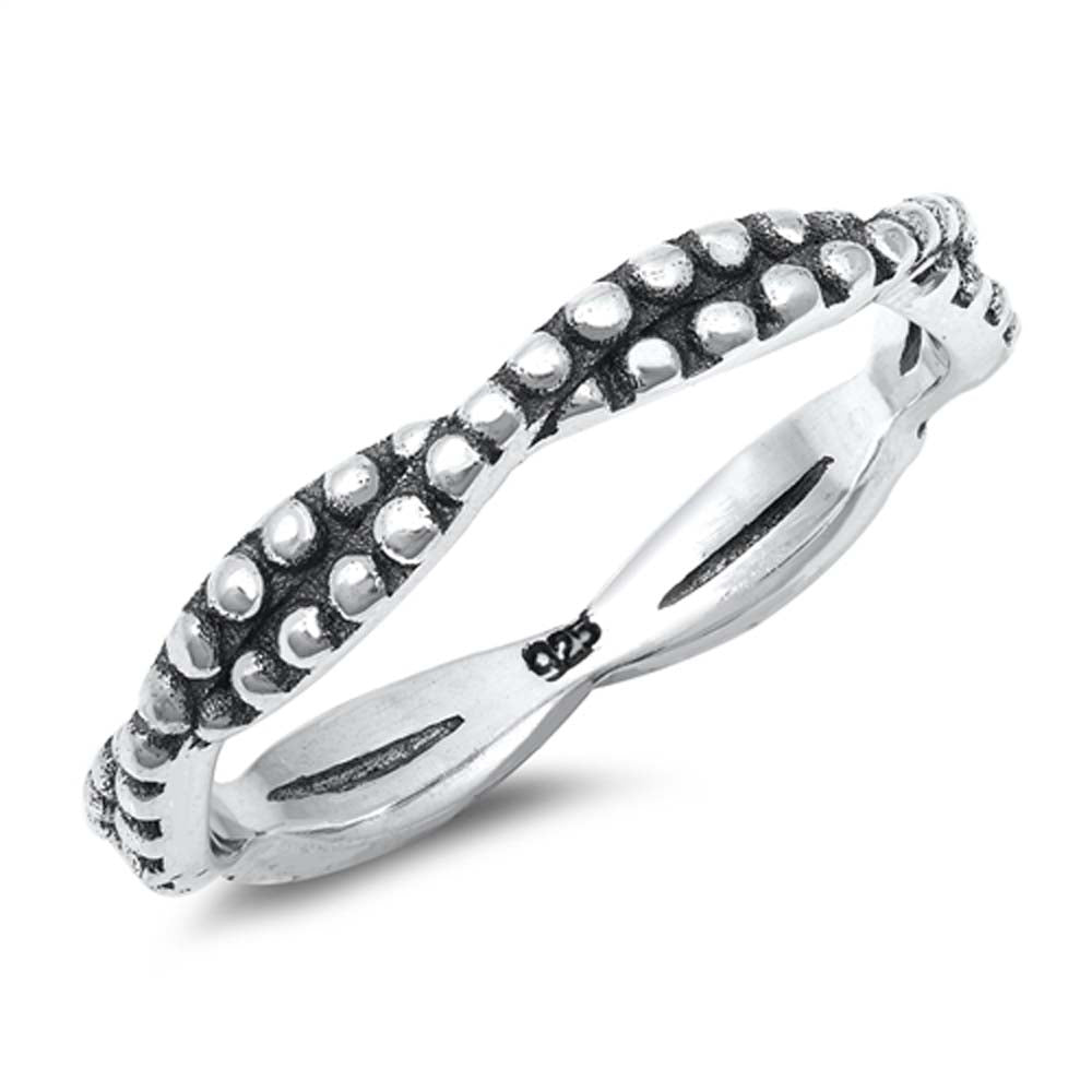 Sterling Silver Oxidized Braid Ring