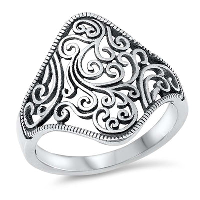 Sterling Silver Oxidized 19mm Celtic Ring