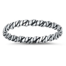Load image into Gallery viewer, Sterling Silver Oxidized Thin Knot Band Ring