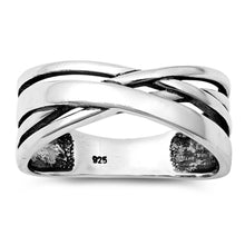 Load image into Gallery viewer, Sterling Silver Oxidized Plain Ring