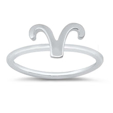 Load image into Gallery viewer, Sterling Silver Polished Zodiac Aries Ring