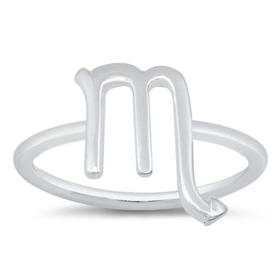 Sterling Silver Polished Zodiac Scorpio Ring