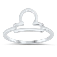 Load image into Gallery viewer, Sterling Silver Polished Zodiac Libra Ring