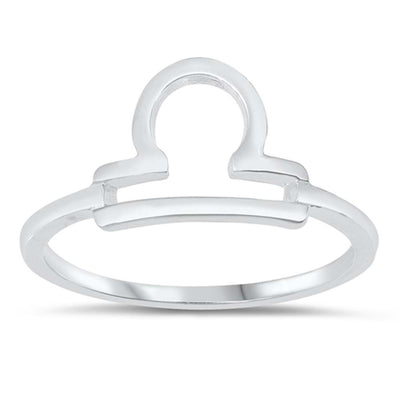 Sterling Silver Polished Zodiac Libra Ring