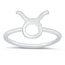 Load image into Gallery viewer, Sterling Silver Polished Zodiac Taurus Ring