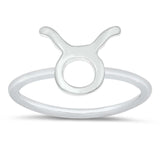 Sterling Silver Polished Zodiac Taurus Ring