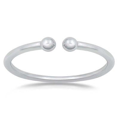 Sterling Silver Rhodium Plated Plain Ring