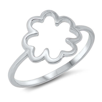 Sterling Silver High Polish Clover Ring