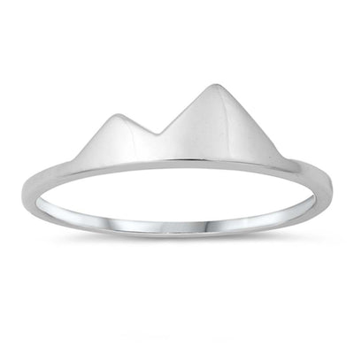 Sterling Silver High Polish Mountains Ring