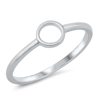 Sterling Silver High Polish Open Circle Ring