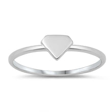 Load image into Gallery viewer, Sterling Silver High Polish Diamond Shape Ring