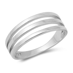 Sterling Silver High Polish Plain Ring