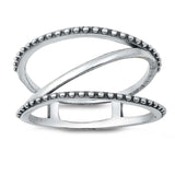 Sterling Silver Oxidized Cage Ring