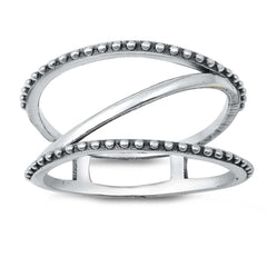 Sterling Silver Oxidized Cage Ring