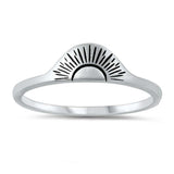 Sterling Silver Oxidized Sunrise Ring