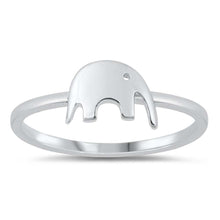 Load image into Gallery viewer, Sterling Silver Rhodium Plated Elephant Ring