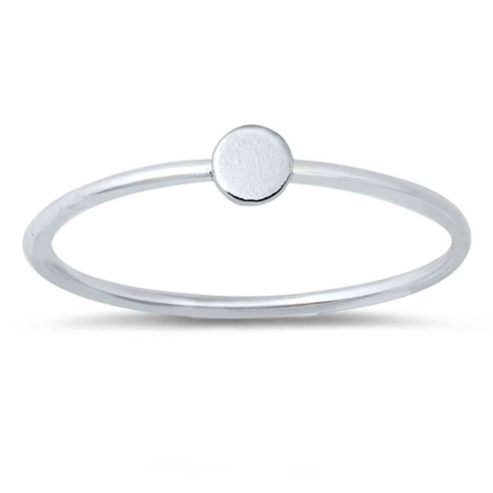 Sterling Silver High Polish 3.5mm Circle Ring
