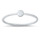 Sterling Silver High Polish 3.5mm Circle Ring