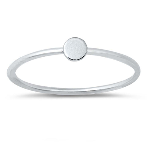 Sterling Silver High Polish 3.5mm Circle Ring