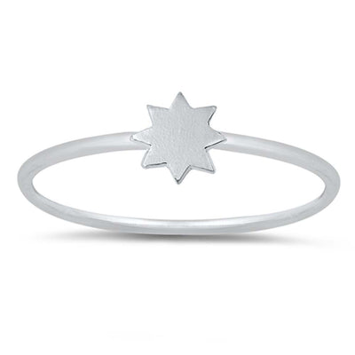 Sterling Silver Polished Star Ring