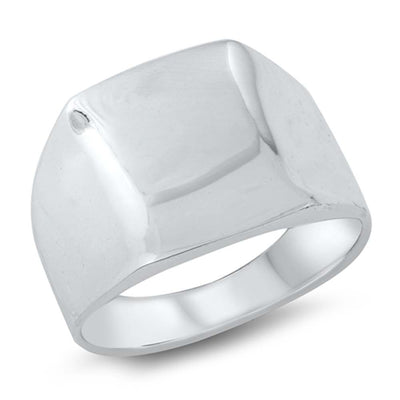 Sterling Silver High Polish Plain Ring