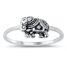 Load image into Gallery viewer, Sterling Silver Oxidized Elephant Ring