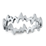 Sterling Silver High Polish Plain Ring