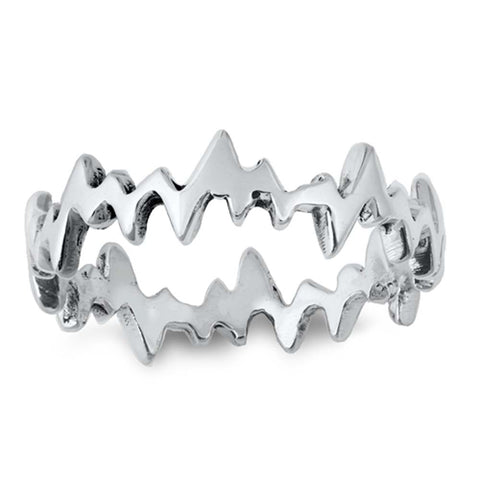 Sterling Silver High Polish Plain Ring