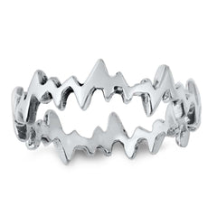 Sterling Silver High Polish Plain Ring