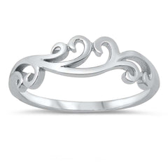 Sterling Silver Oxidized Plain Ring