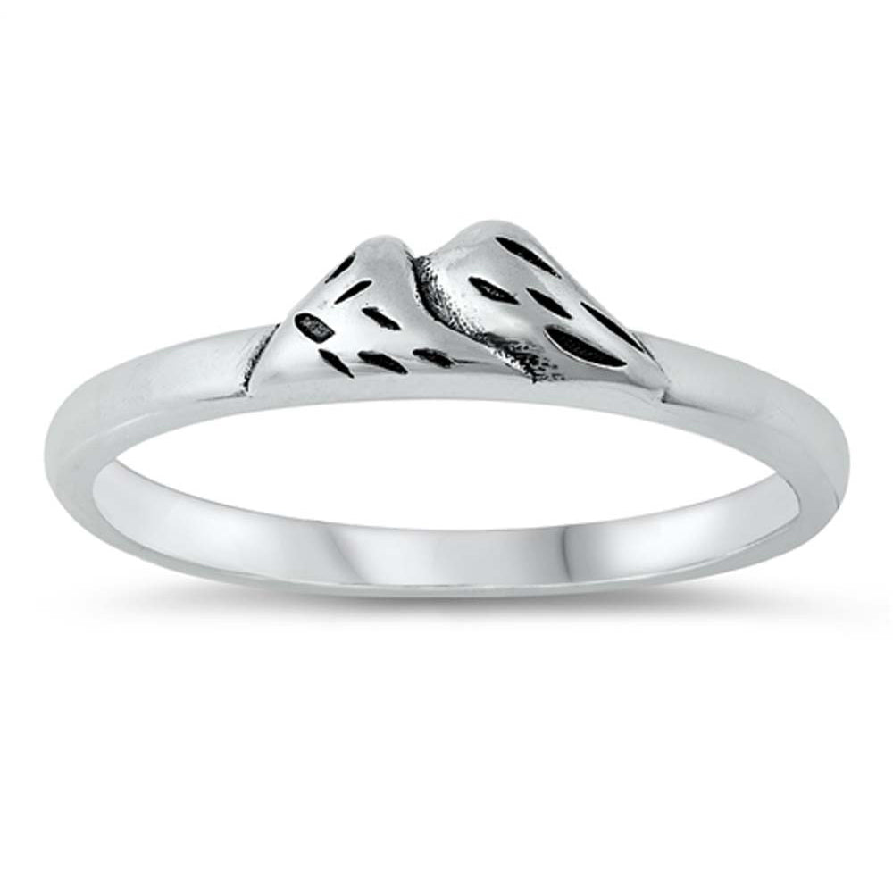 Sterling Silver Oxidized Mountains Ring