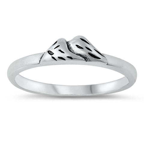 Sterling Silver Oxidized Mountains Ring