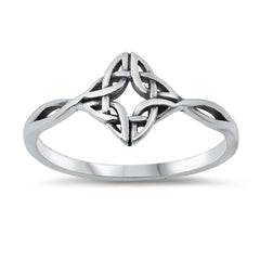 Sterling Silver Oxidized Celtic Ring