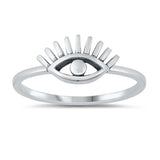 Sterling Silver Oxidized Eye Ring