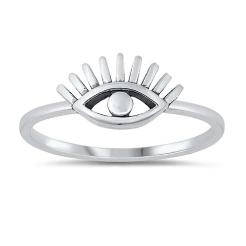 Sterling Silver Oxidized Eye Ring