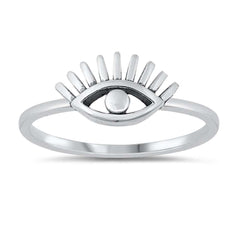 Sterling Silver Oxidized Eye Ring