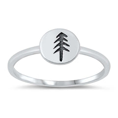 Sterling Silver Oxidize Forest Tree Ring